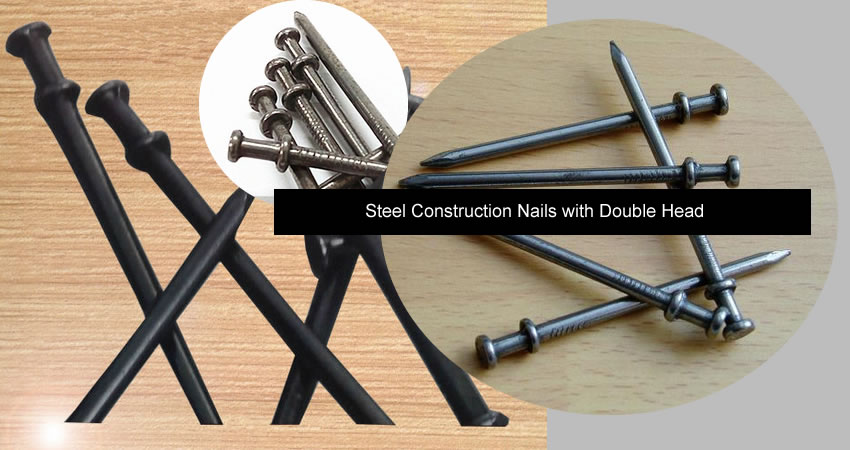 Steel Construction Nails with Double Head